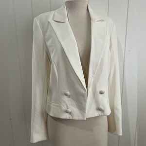 Generation Love Cropped  blazer jacket size XL  White